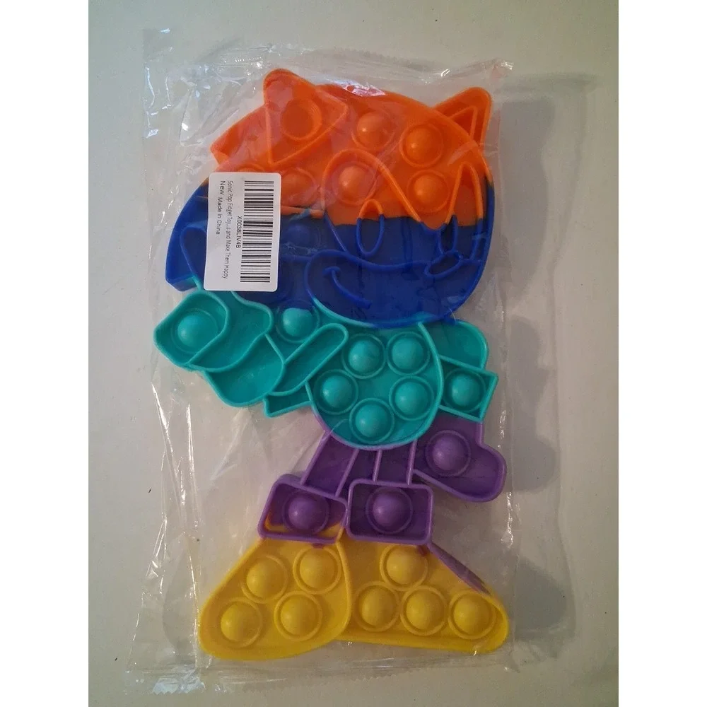 Sonic the Hedgehog fidget Rainbow pop-it toy New 10 inch